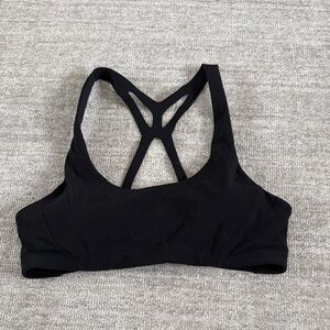 Lululemon Laser Focused Women's Black Strappy Sports Bra